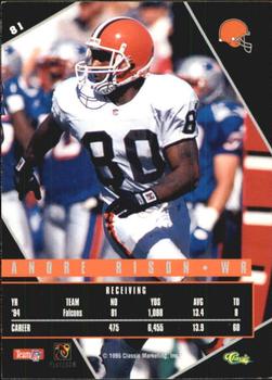 1995 Classic Images Limited Live #81 Andre Rison Back