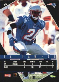 1995 Classic Images Limited Live #99 Ty Law Back