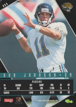 1995 Classic Images Limited Live #111 Rob Johnson Back
