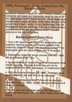 1995 Pinnacle Club Collection #NNO Pinnacle Club Collection Pin Redemption Promo Front