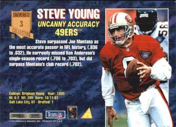1995 Pinnacle Club Collection #3 Steve Young Back