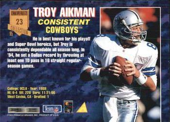 1995 Pinnacle Club Collection #23 Troy Aikman Back