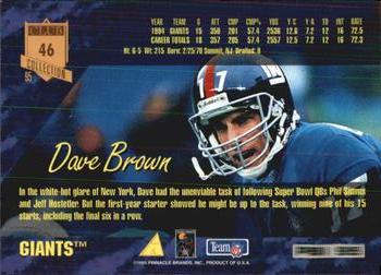 1995 Pinnacle Club Collection #46 Dave Brown Back