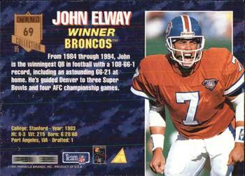 1995 Pinnacle Club Collection #69 John Elway Back