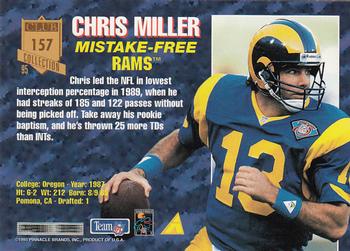 1995 Pinnacle Club Collection #157 Chris Miller Back