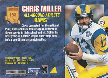 1995 Pinnacle Club Collection #158 Chris Miller Back