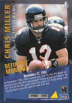 1995 Pinnacle Club Collection #162 Chris Miller Back