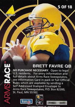 1995 Pinnacle Club Collection - Arms Race #5 Brett Favre Back