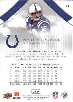 2008 Upper Deck Ultimate Collection #28 Peyton Manning Back