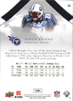 2008 Upper Deck Ultimate Collection #34 Vince Young Back