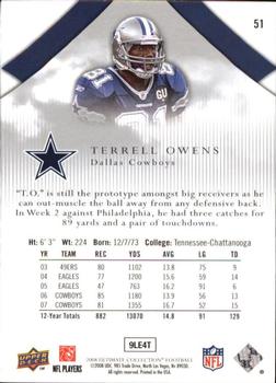2008 Upper Deck Ultimate Collection #51 Terrell Owens Back