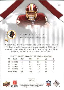 2008 Upper Deck Ultimate Collection #63 Chris Cooley Back