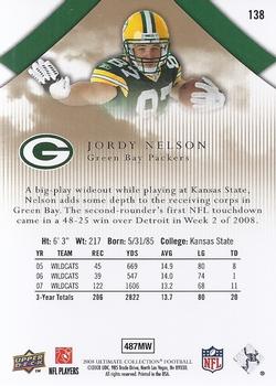 2008 Upper Deck Ultimate Collection #138 Jordy Nelson Back