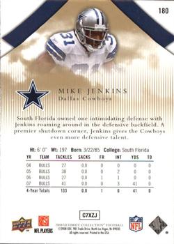 2008 Upper Deck Ultimate Collection #180 Mike Jenkins Back