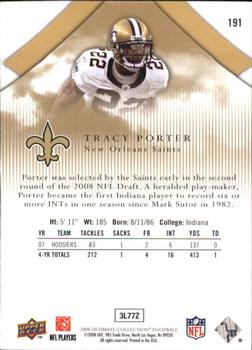 2008 Upper Deck Ultimate Collection #191 Tracy Porter Back
