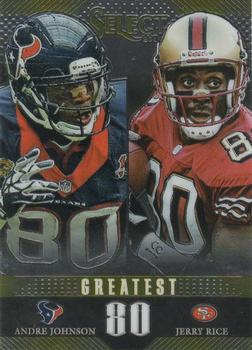 2013 Panini Select - Greatest #9 Jerry Rice / Andre Johnson Front