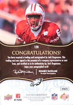 2008 Upper Deck Exquisite Collection #126 Jack Ikegwuonu Back