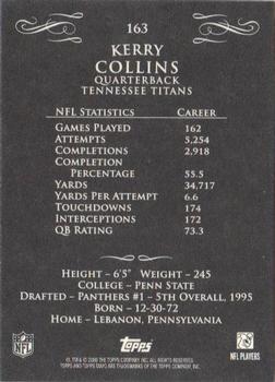 2008 Topps Mayo #163 Kerry Collins Back