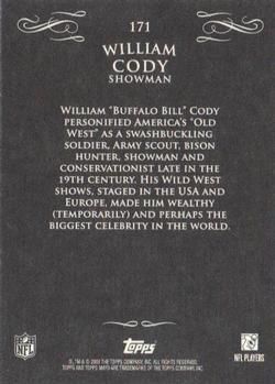 2008 Topps Mayo #171 Buffalo Bill Cody Back