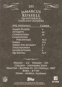 2008 Topps Mayo #253 JaMarcus Russell Back
