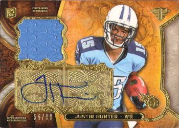 2013 Topps Triple Threads - Rookie Autograph Relics #TTRAR-JH Justin Hunter Front