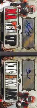 2013 Topps Triple Threads - Autographed Relic Pairs Booklet Gold #TTARP-GB A.J. Green / Giovani Bernard Front