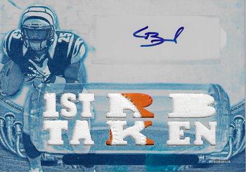2013 Topps Triple Threads - Autographed Relics White Whale Printing Plates Cyan #TTAR-GB Giovani Bernard Front