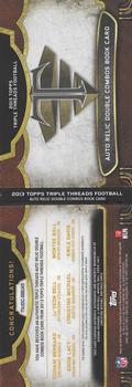 2013 Topps Triple Threads - Autographed Relic Double Combos #TTARDC-BBBLMD Montee Ball / Giovani Bernard / Le'Veon Bell / Eddie Lacy / Christine Michael / Knile Davis Back