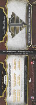 2013 Topps Triple Threads - Autographed Relic Double Combos #TTARDC-WRDBFR Brandon Weeden / Ray Rice / Andy Dalton / Giovani Bernard / Joe Flacco / Trent Richardson Back