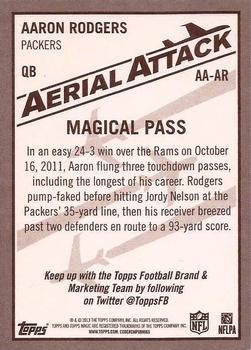 2013 Topps Magic - Aerial Attack #AA-AR Aaron Rodgers Back