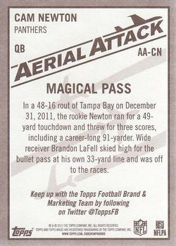 2013 Topps Magic - Aerial Attack #AA-CN Cam Newton Back