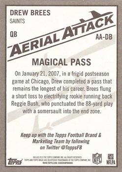 2013 Topps Magic - Aerial Attack #AA-DB Drew Brees Back