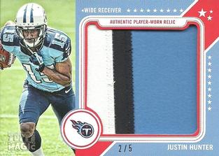 2013 Topps Magic - Rookie Relics Patch #MRR-JH Justin Hunter Front