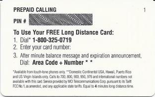 1995 Signature Rookies Auto-Phonex - Phone Card Autographs #1 Warren Sapp Back