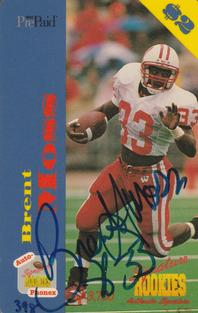 1995 Signature Rookies Auto-Phonex - Phone Card Autographs #22 Brent Moss Front