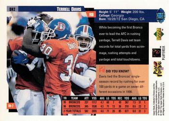 1997 Collector's Choice Denver Broncos #DN2 Terrell Davis Back