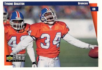 1997 Collector's Choice Denver Broncos #DN3 Tyrone Braxton Front