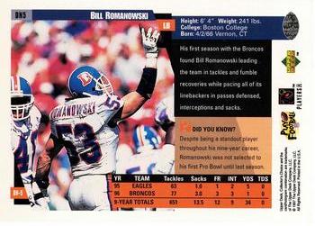 1997 Collector's Choice Denver Broncos #DN5 Bill Romanowski Back