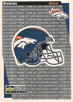 1997 Collector's Choice Denver Broncos #DN14 Checklist Front