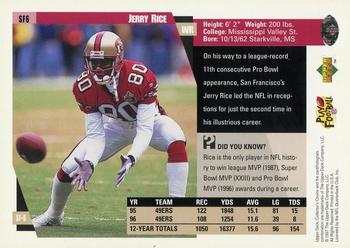 1997 Collector's Choice San Francisco 49ers #SF6 Jerry Rice Back