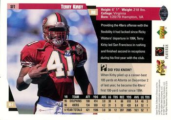 1997 Collector's Choice San Francisco 49ers #SF7 Terry Kirby Back