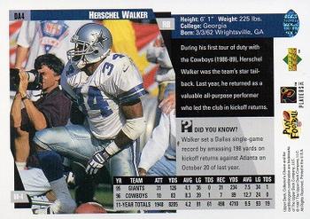 1997 Collector's Choice Dallas Cowboys #DA4 Herschel Walker Back