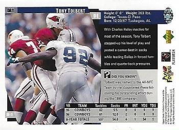 1997 Collector's Choice Dallas Cowboys #DA11 Tony Tolbert Back