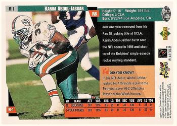 1997 Collector's Choice Miami Dolphins #MI1 Karim Abdul-Jabbar Back