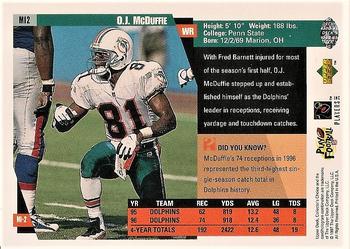 1997 Collector's Choice Miami Dolphins #MI2 O.J. McDuffie Back