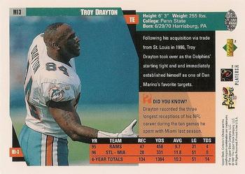 1997 Collector's Choice Miami Dolphins #MI3 Troy Drayton Back