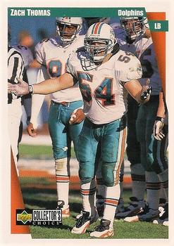 1997 Collector's Choice Miami Dolphins #MI4 Zach Thomas Front