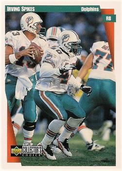 1997 Collector's Choice Miami Dolphins #MI5 Irving Spikes Front