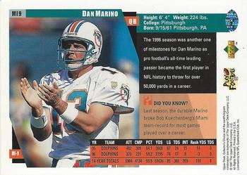 1997 Collector's Choice Miami Dolphins #MI9 Dan Marino Back