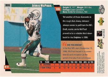 1997 Collector's Choice Miami Dolphins #MI10 Jerris McPhail Back